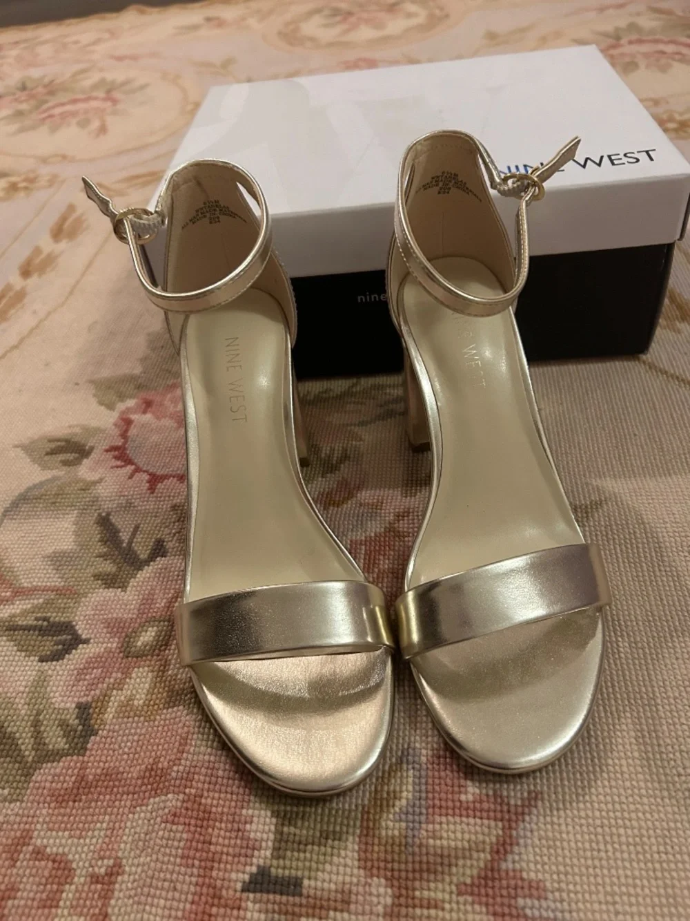 Gold Nine West Heels